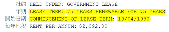 US consulate original lease term