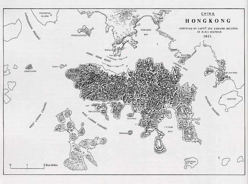 HK Map by Sir Edward Belcher, 1841